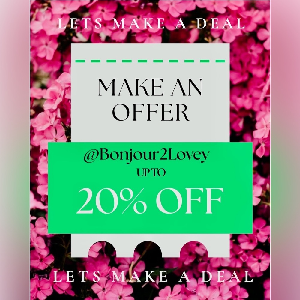 Floral Pink Graphic Sale Poster - "Make An Offer"